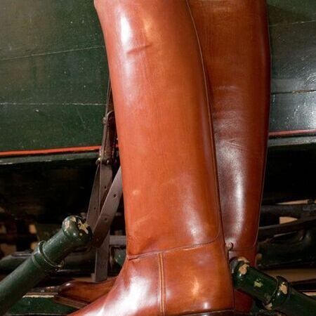 Roter Reitschuh im Detail