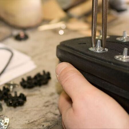 Lederschuh in der Reparatur